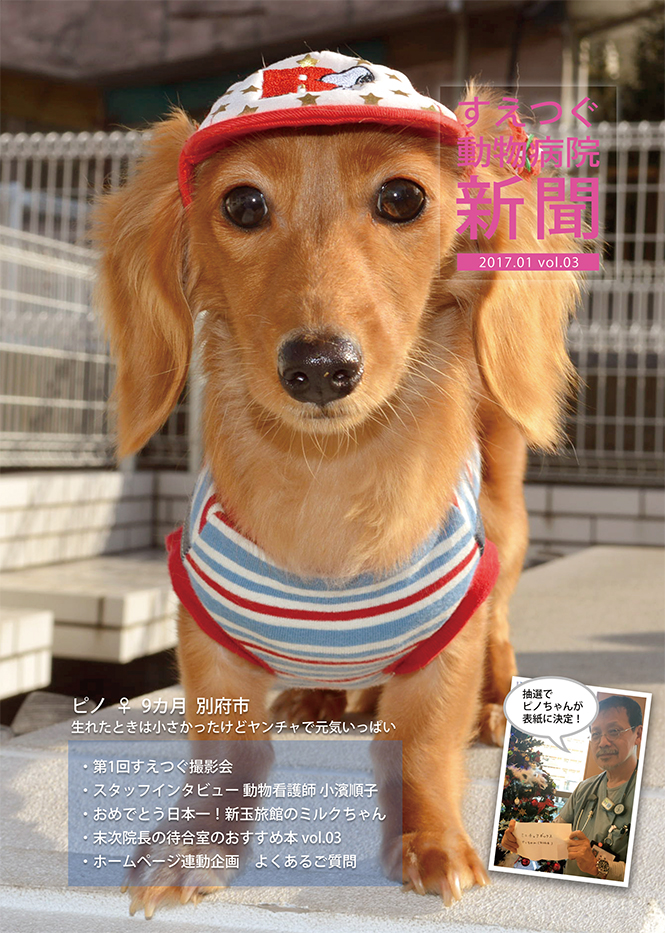 すえつぐ動物病院新聞の第3号ができました